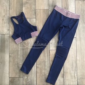 OLYMPIA ACTIVEWEAR moto legging sports bra set S